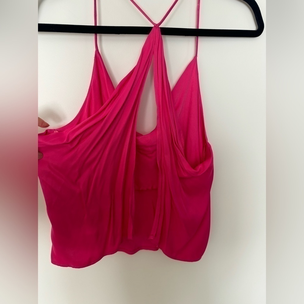 Zara Hot Pink Satin Top - Picture 5 of 5